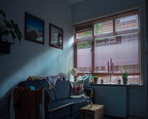 Quiet evening atmosphere in a well organized city apartment